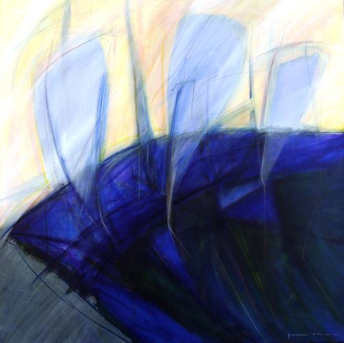 Abstract geel, blauw