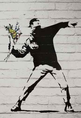 Trowing flowers not bombs